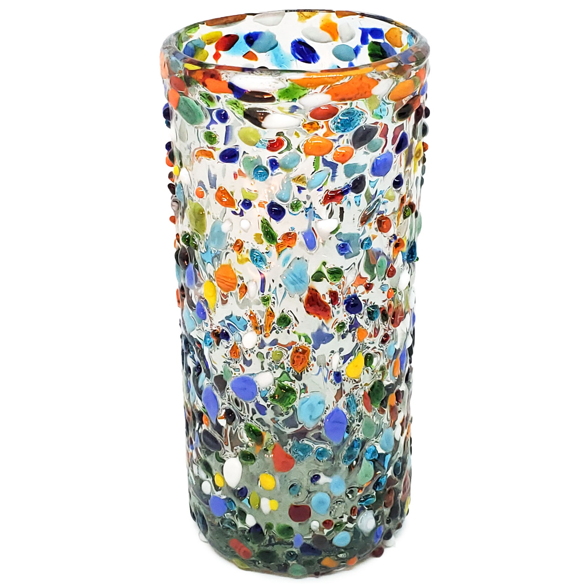 New Items / Confetti Rocks 20 oz Tall Iced Tea Glasses  / Let the spring come into your home with this colorful set of glasses. The multicolor glass rocks decoration makes them a standout in any place.